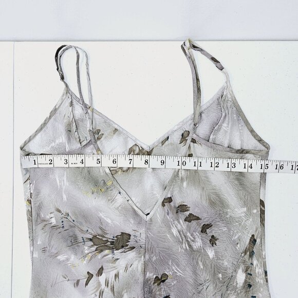 Vtg Y2K Victoria Secret Babydoll Silk Slip Dress M Gray Grassland Coquette Fairy - Picture 7 of 16